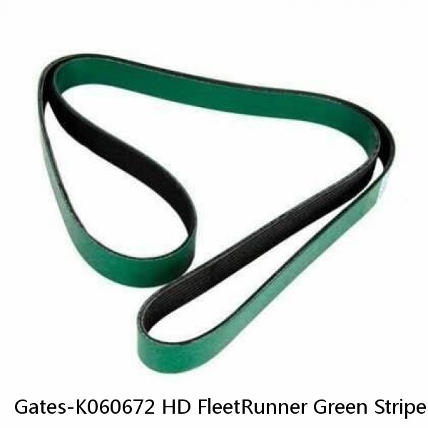 Gates-K060672 HD FleetRunner Green Stripe Heavy Duty Micro-V Serpentine Belt #1 image