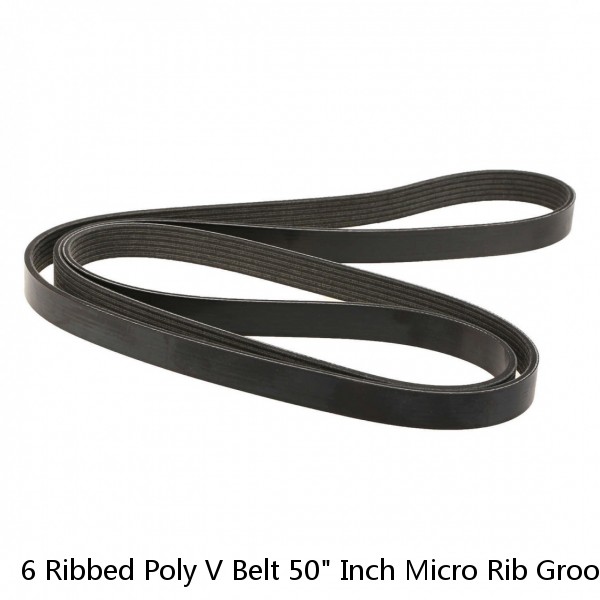 6 Ribbed Poly V Belt 50" Inch Micro Rib Groove Flat Belt Metric 500-J- 6 #1 image